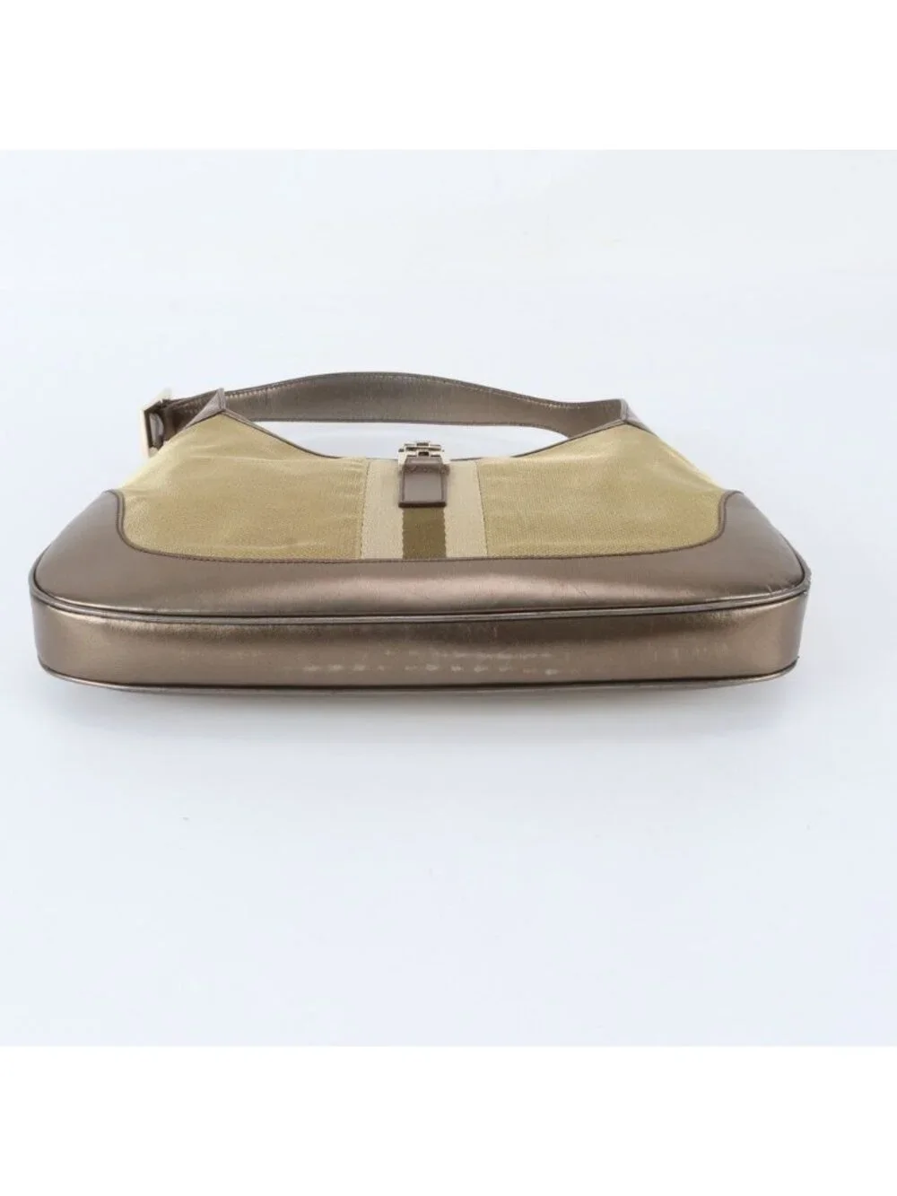 Gucci Jackie Leather Canvas Shoulder Bag